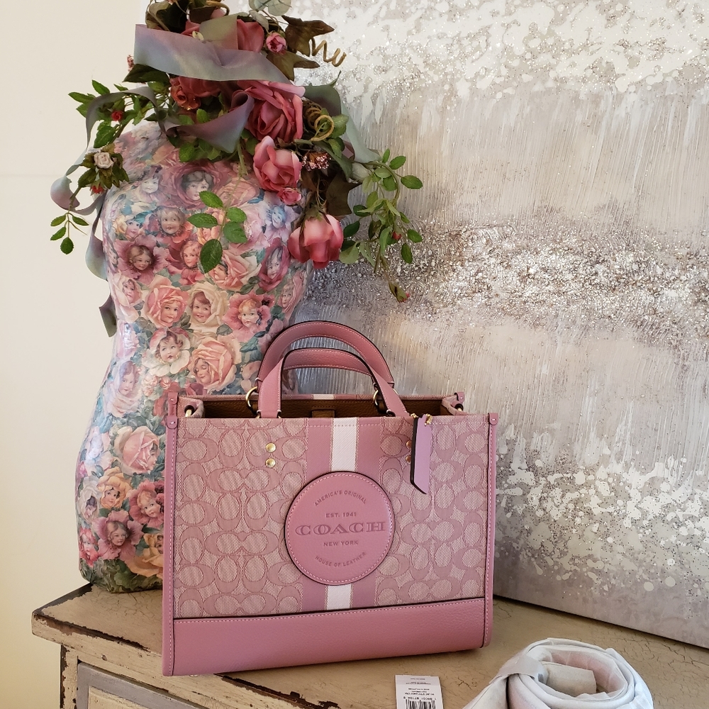 COACH PINK DEMPSEY CARRYALL BAG